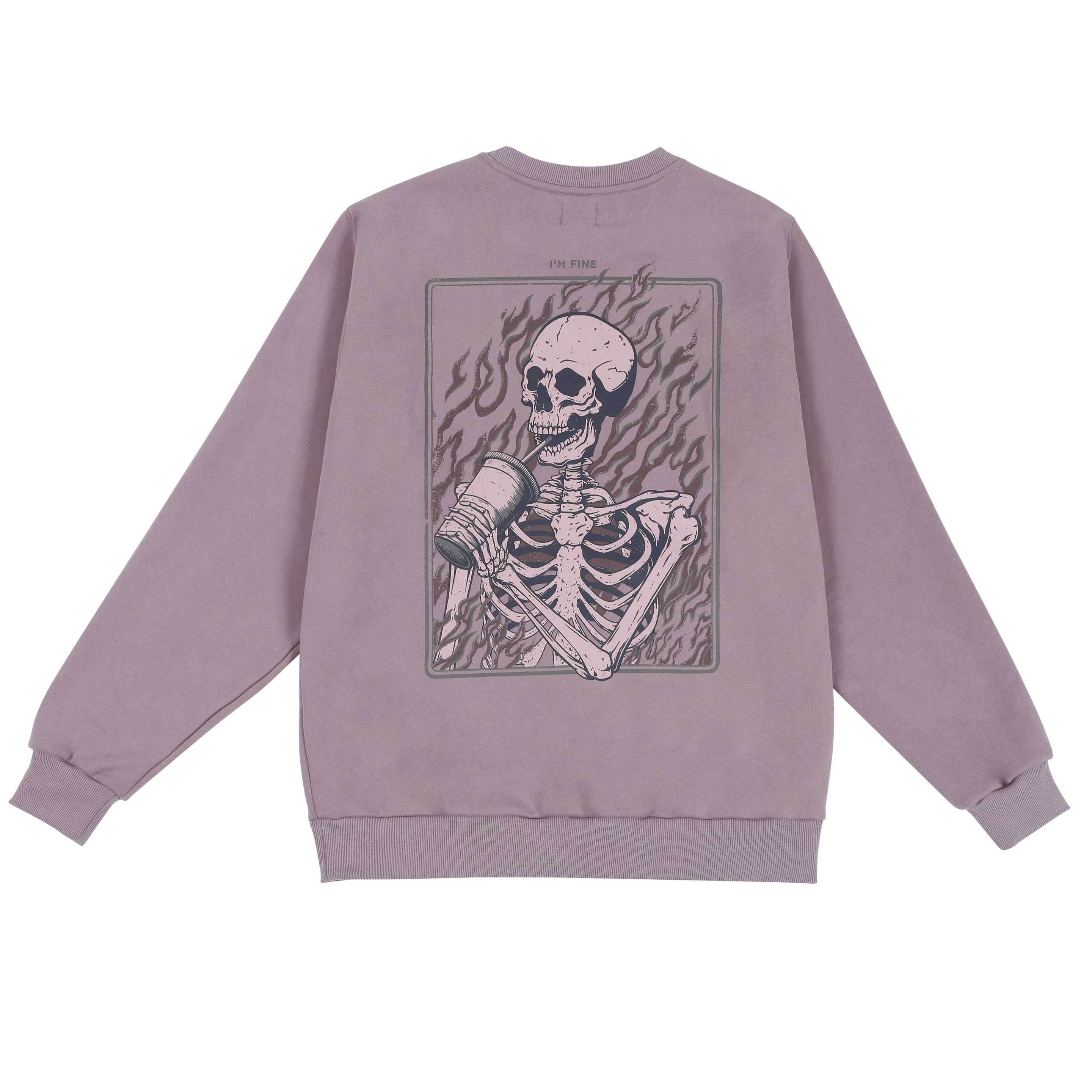 I'm Fine Crewneck - Dusty Purple – Otto - KallMeKris
